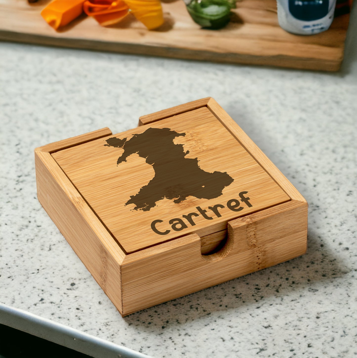 Bamboo Coaster Set - Cartref Location
