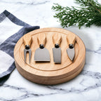 Personalised Cheeseboard and Utensils set - Custom Text