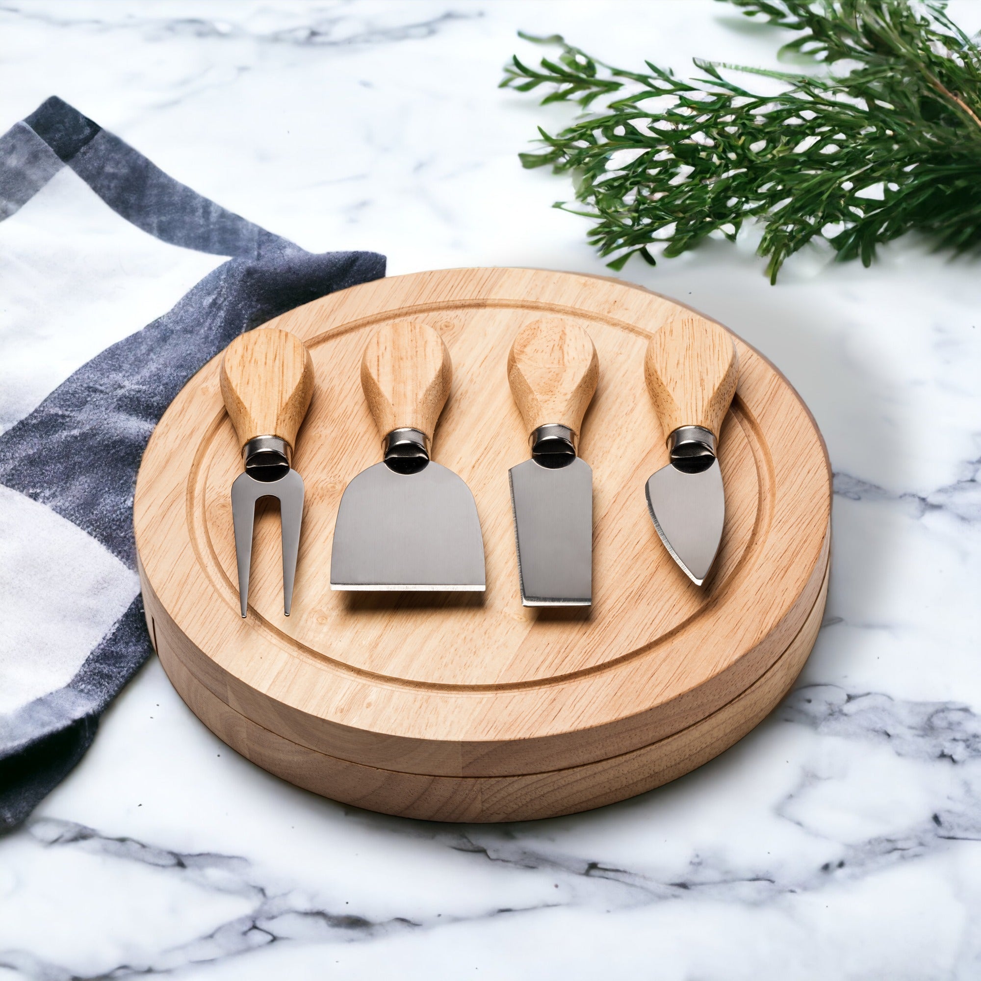 Personalised Cheeseboard with utensils set