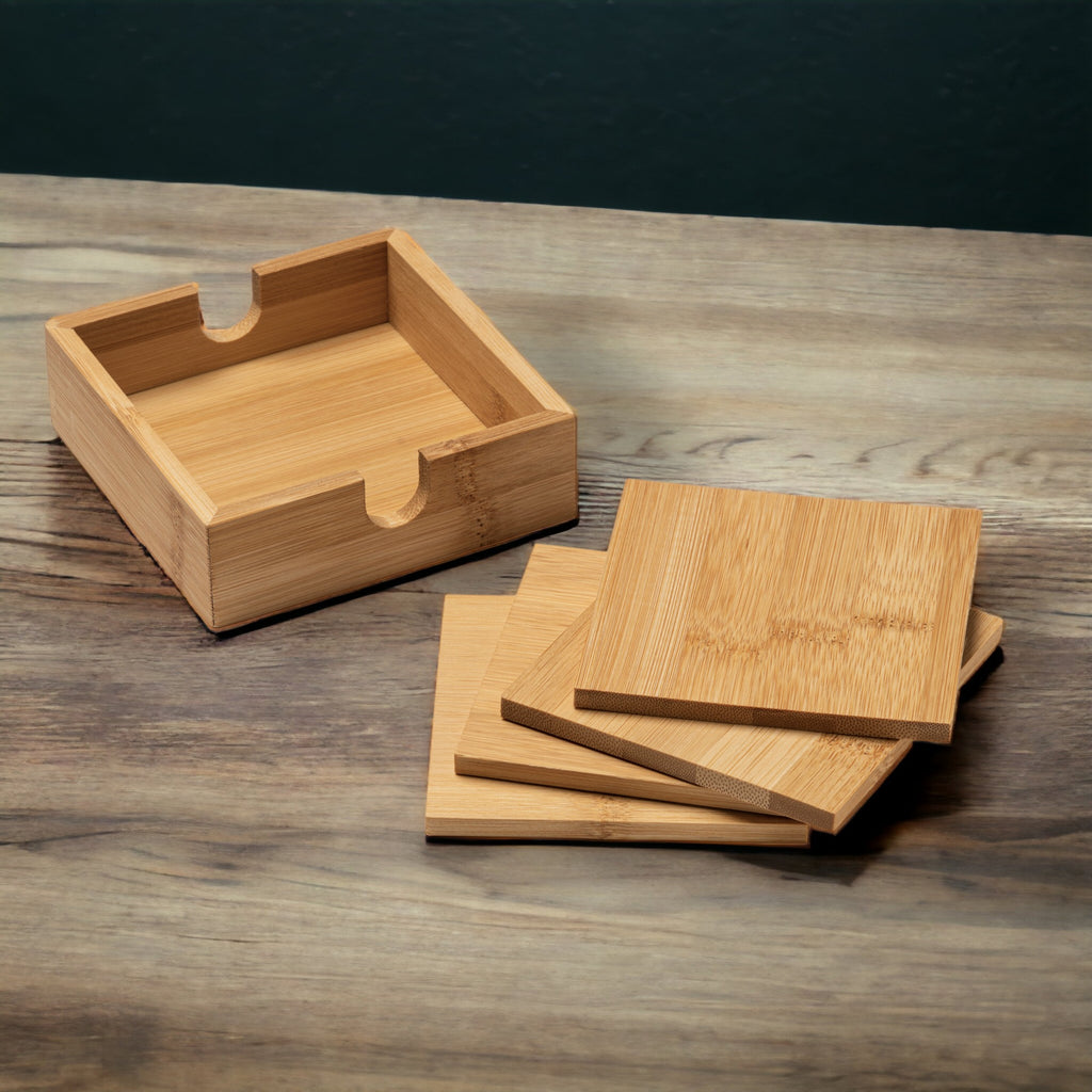 Bamboo Coaster Set - Cartref Location