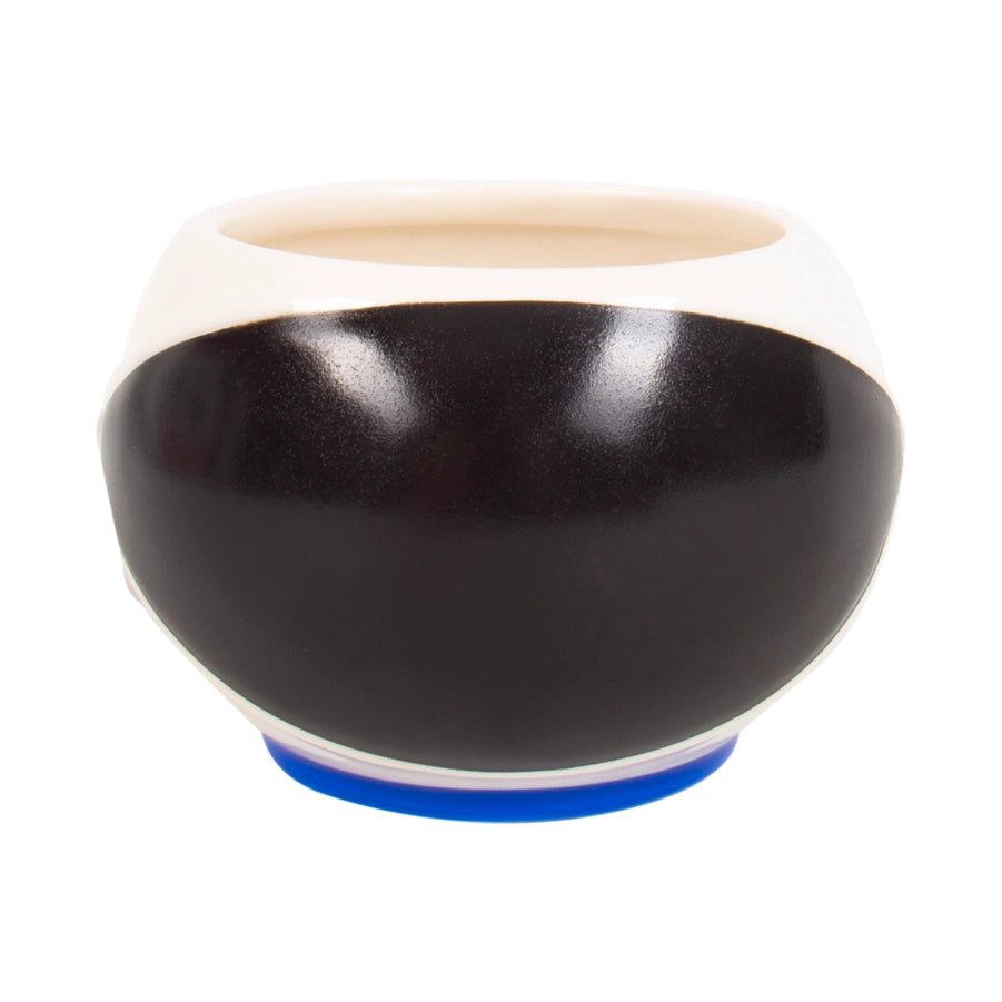 A ceramic mug with NASA heat change shape and embossed details. cold image