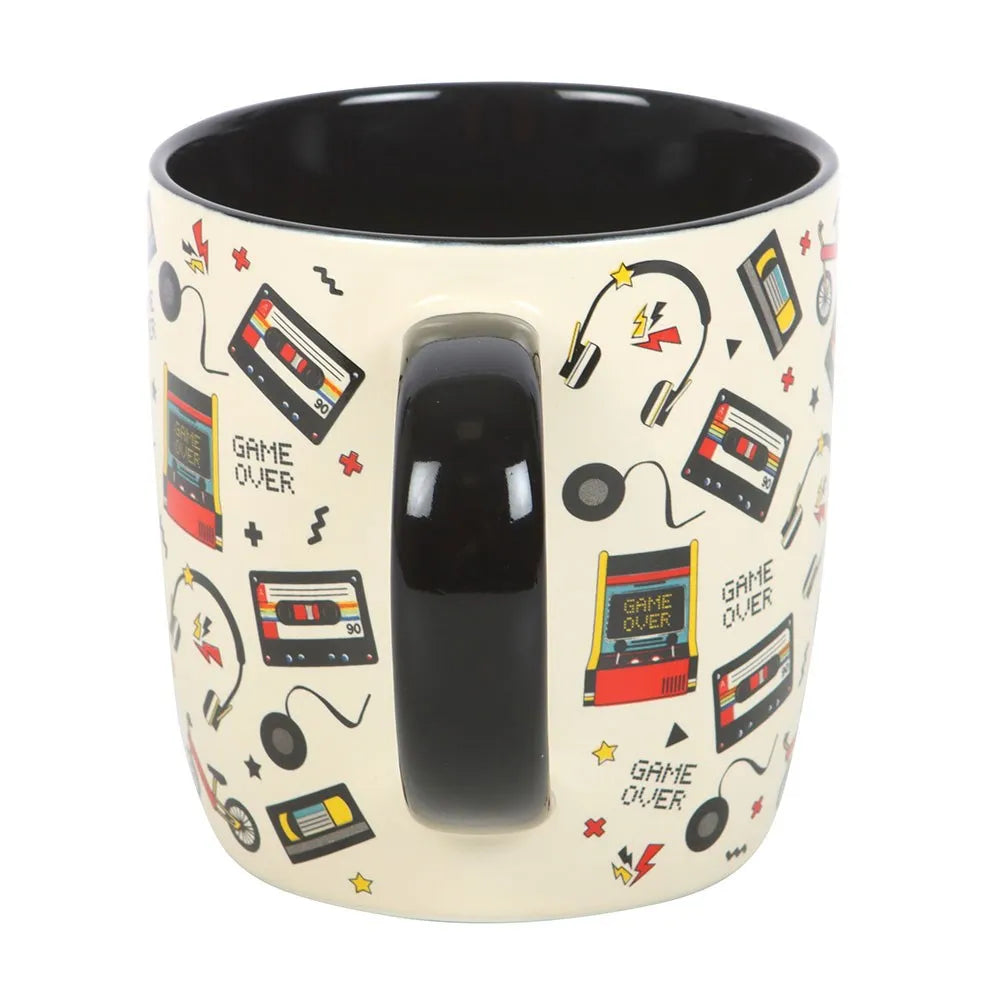 Mug with retro design elements on a white background
