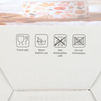 Product packaging with care instructions
