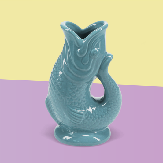 Ceramic fish vase - Blue