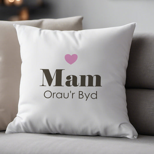 Mam Orau'r Byd Welsh Soft Touch Cushion