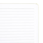 view of inside sheet of lined pages with a white background
