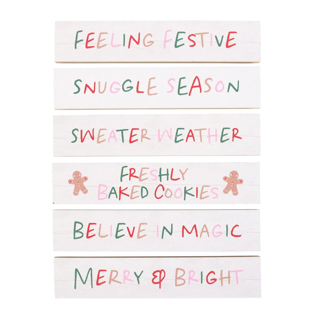 Festive block sign