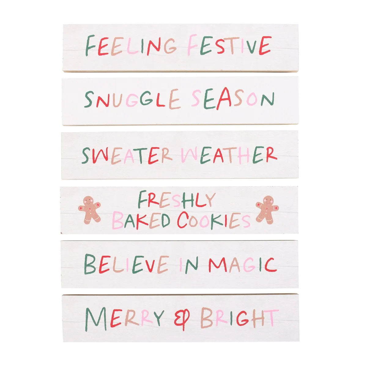Festive block sign