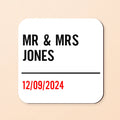 Personalised Street Sign Couple Coaster
