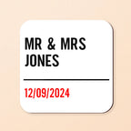 Personalised Street Sign Couple Coaster