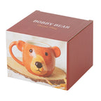 Box packaging of a bear-shaped mug with 'Bobby Bear' branding.