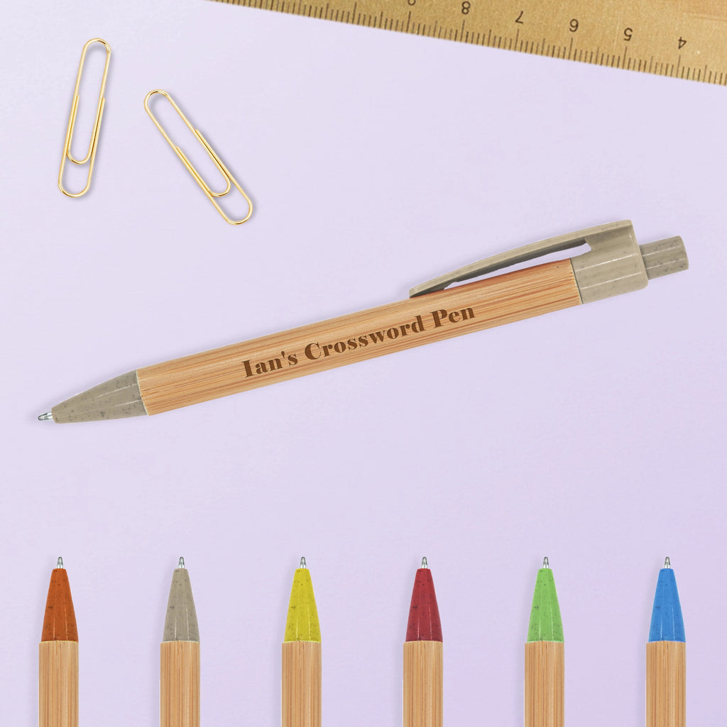Engraved Bamboo Pen - Puzzle Pen