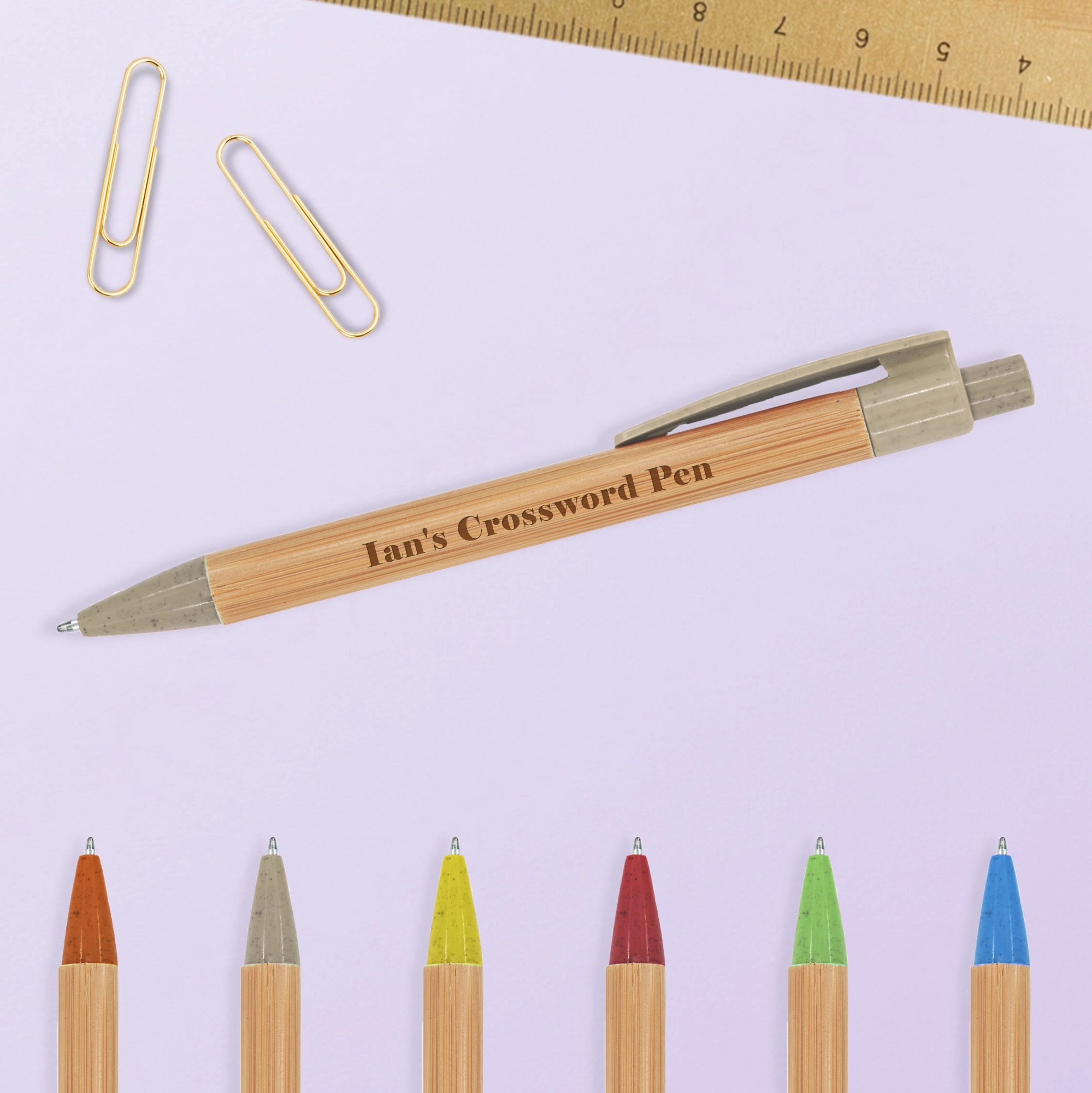 Engraved Bamboo Pen - Puzzle Pen
