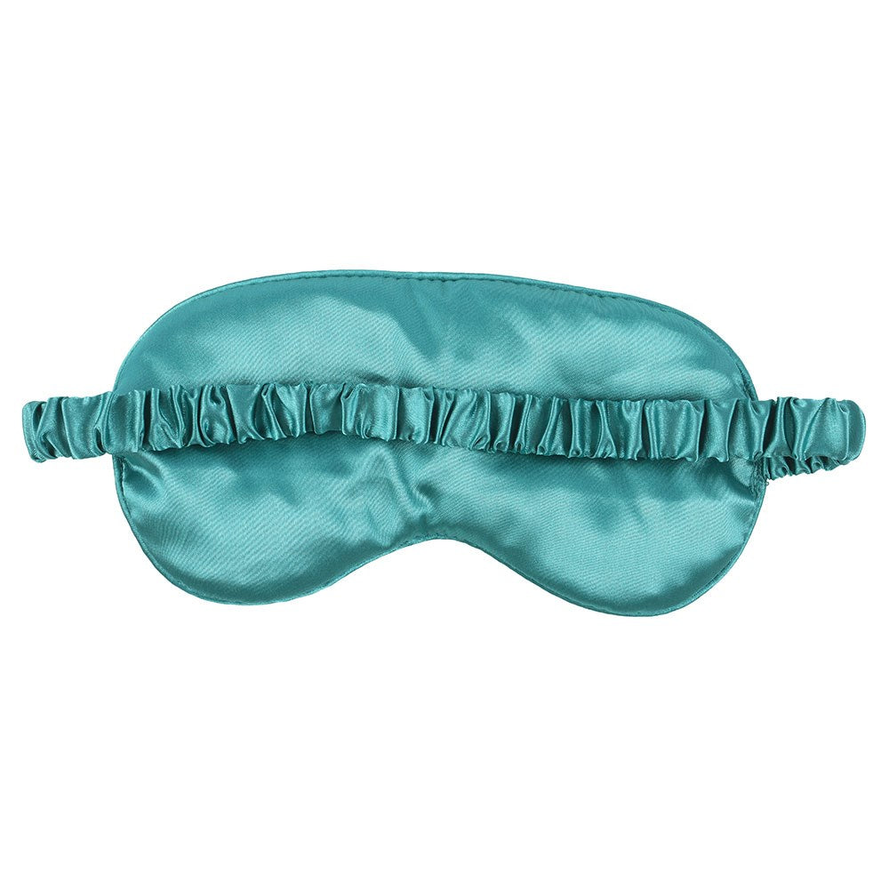 Teal sleep mask on a white background