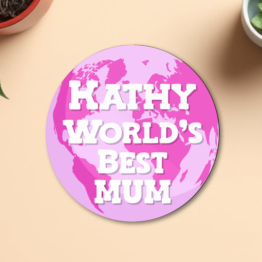 World's Best Mum Round Coaster