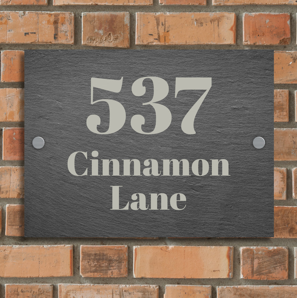 Statement Slate House Sign
