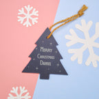 Slate Tree Hanging Decoration - Merry Christmas