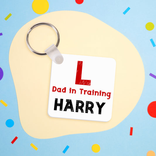 Dad in Training Keyring