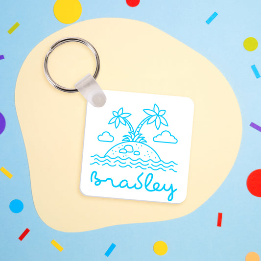 Island Vibes Blue Keyring