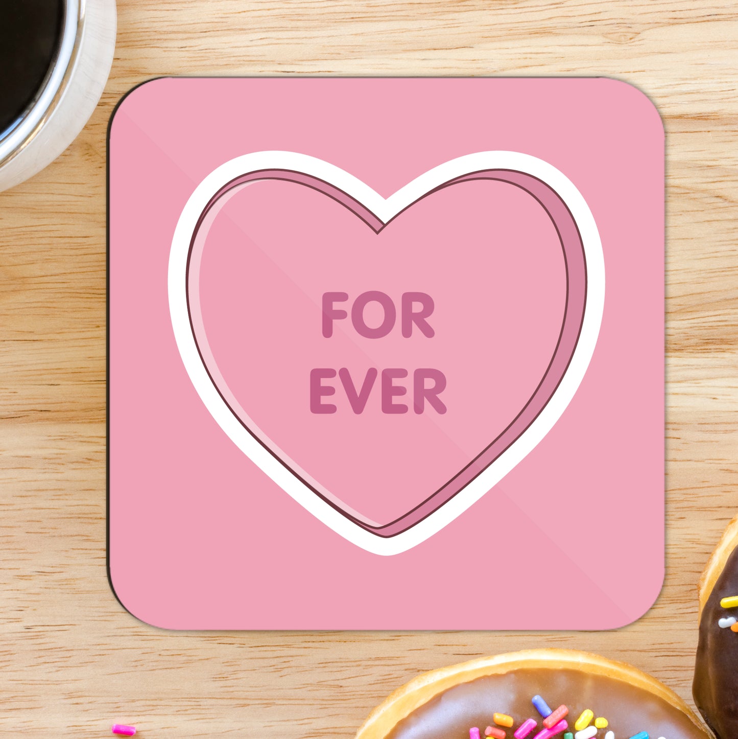 'Forever' Love Heart Coaster