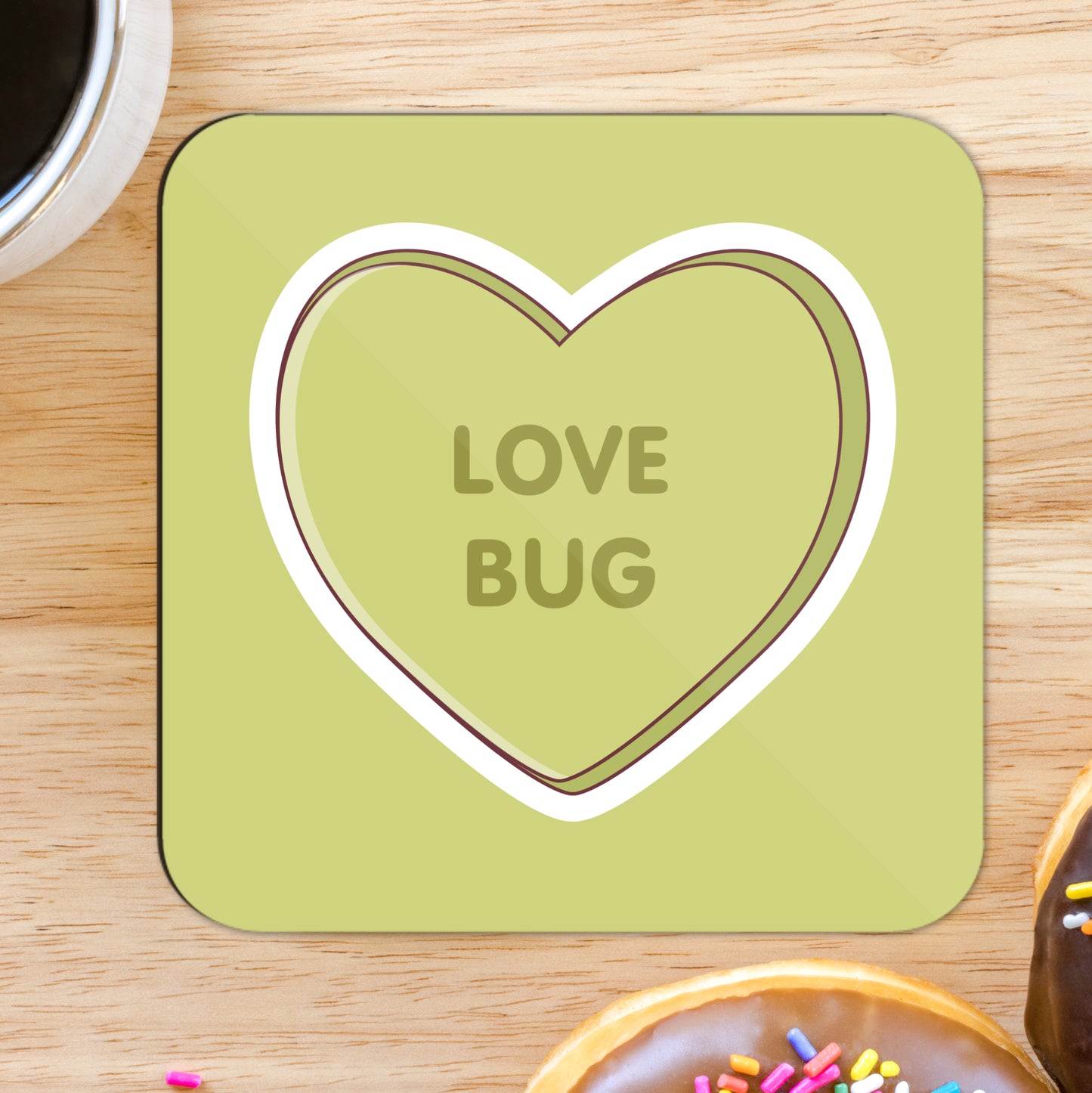'Love Bug' Love Heart Coaster