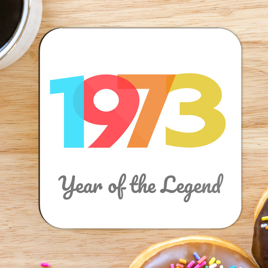 Retro Year Of The Legend Square Coaster