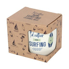 id rather be surfing mug in its included gift box