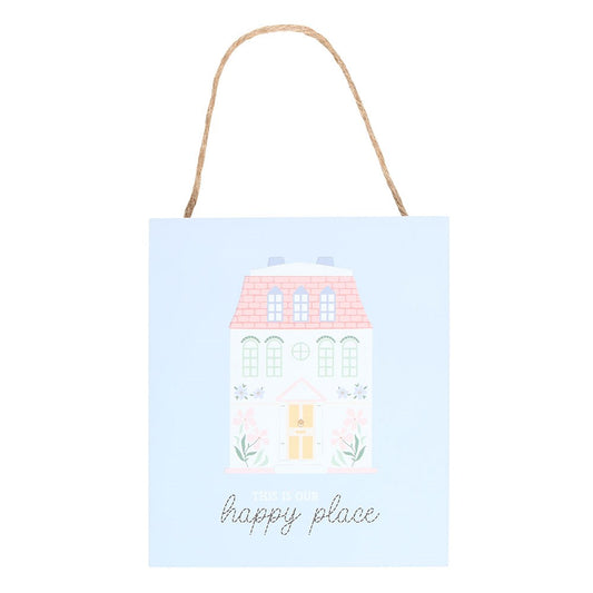 This Is Our Happy Place Pastel House Hanging Sign