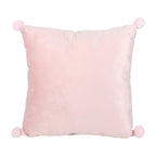reverse of this is our happy place cushion in pink