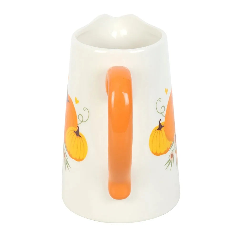 Autumn Pumpkin Ceramic Flower Jug