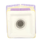 pastel beach hut salt and pepper shakers on white base showing refill location