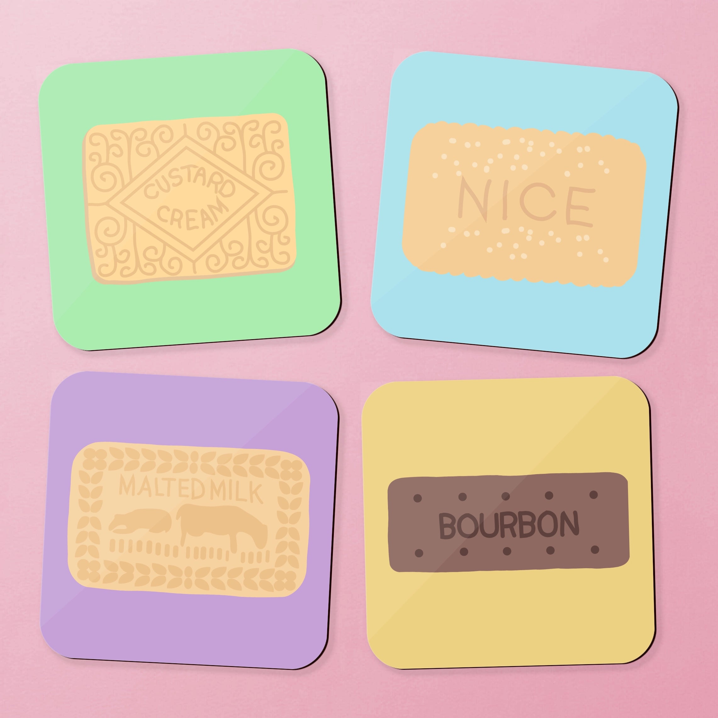 The Biscuit Coaster Collection - 4 Pack