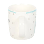 Mug with 'Crazy cat lady' text and a cat illustration on a white background