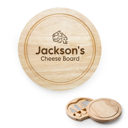 Personalised Cheeseboard with utensils set
