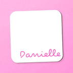 Personalised Island Vibes Coaster- Pink/Blue