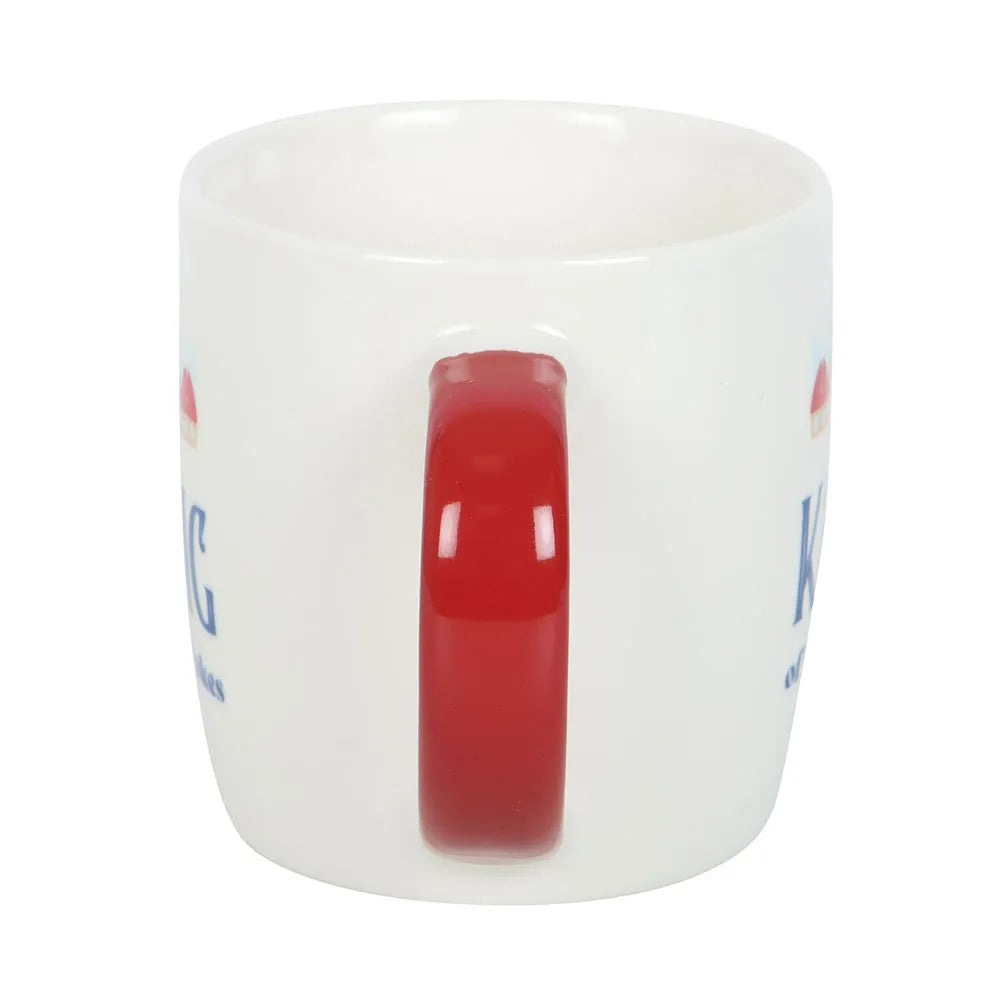 red handled mug