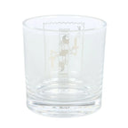 King of my heard glass with gold playing card design back view