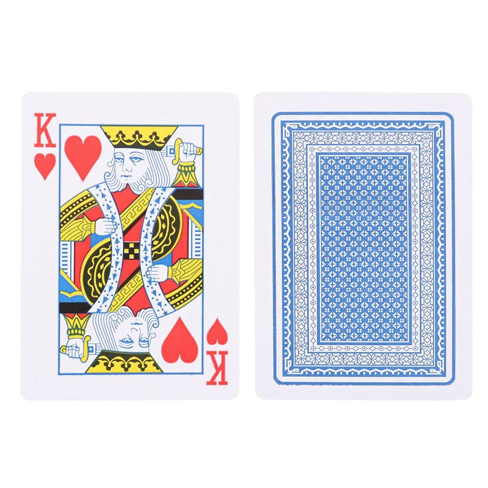 Playing card with King of Hearts design on a white background