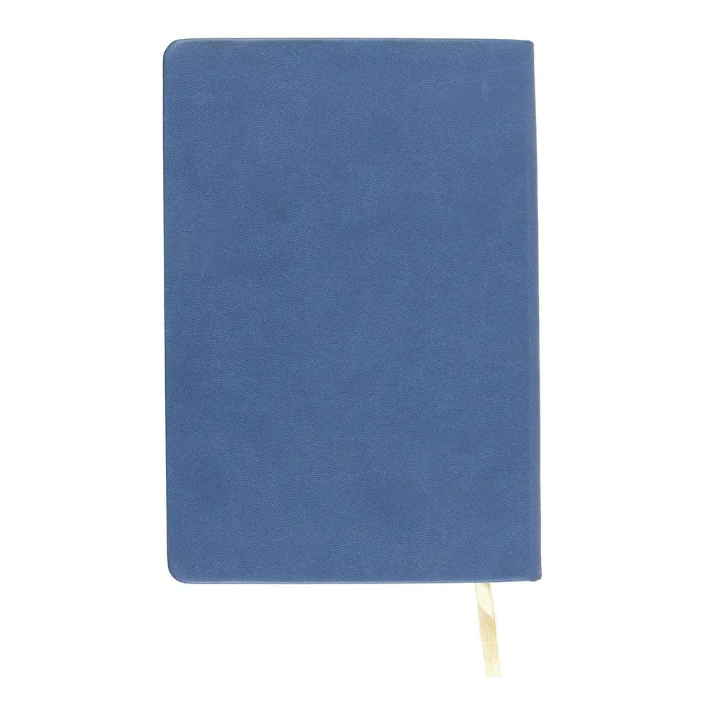Blue notebook on a white background