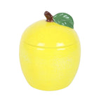lemon shaped jar candle with removable lid