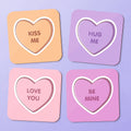 The Love Hearts Coaster Collection - 4 Pack