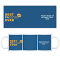 Blue mug with 'Best Farter Ever' text and customizable message area on a white background