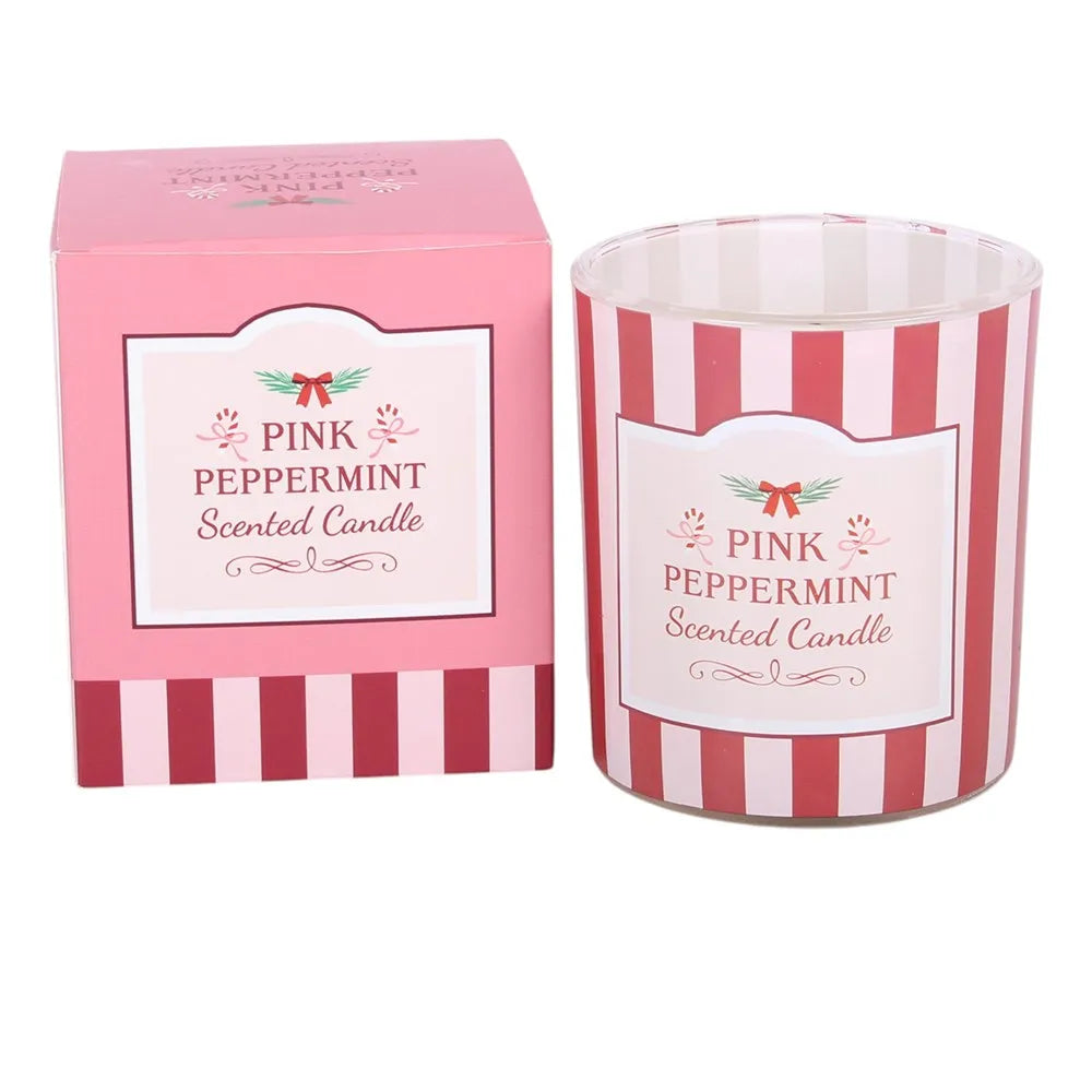 Pink Peppermint Scented Candle