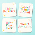 Positive Vibes Coasters - 4 Pack