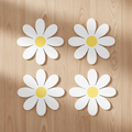 set of 4 daisy shaped coasters