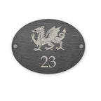 Welsh Dragon Slate House Sign