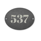 oval slate house sign