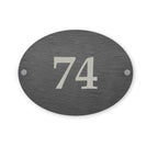 Oval slate house sign