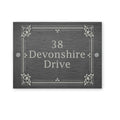 Elegant Bordered Rectangle House Sign