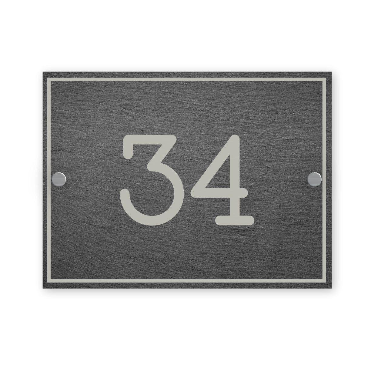 Slate house number sign with number 